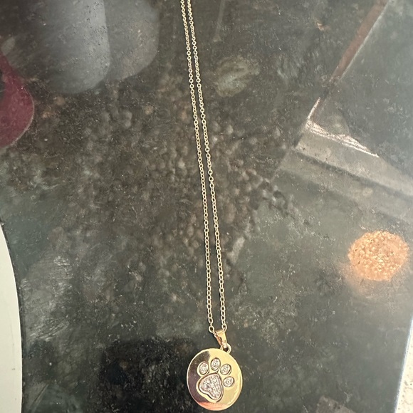 Park Lane Gold Paw Print Necklace - Picture 2 of 5